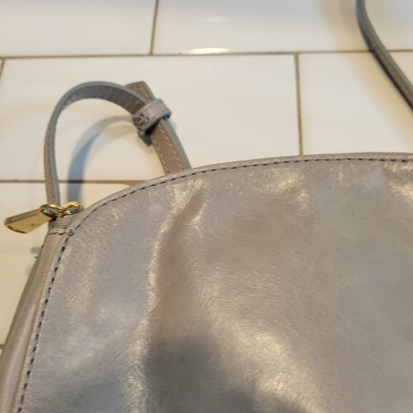 HOBO Grey Leather Crossbody Bag - Picture 7 of 12